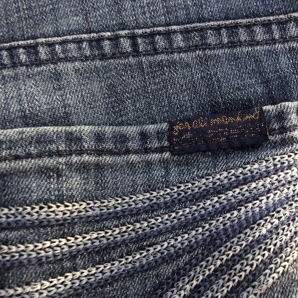 7 For All Mankind Dojo Crop Jean Capris 29 Super Soft Comfy - Picture 6 of 6